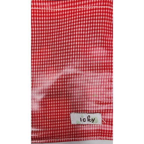 Icky KIDS Cooking Tie Apron Sushi Food Design Plastic One Size Red Blue Pockets - Picture 4 of 9